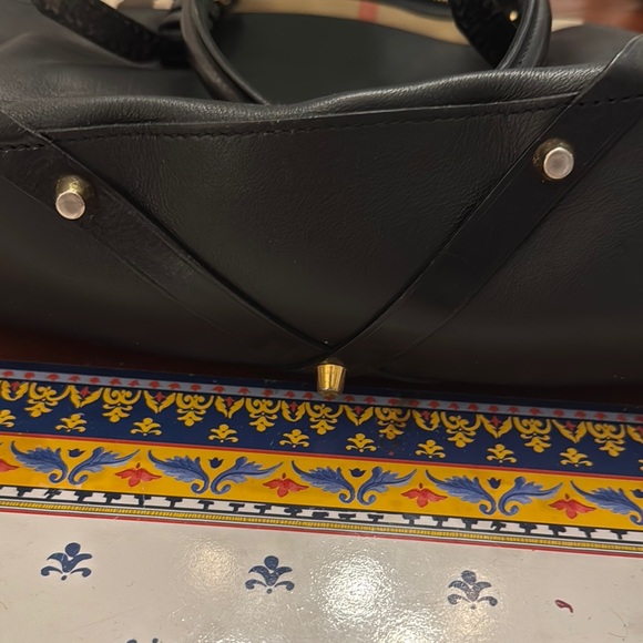 Burberry Black Leather Bag Authentic - Picture 10 of 11